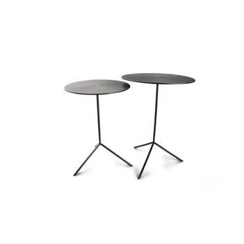 Bijzettafel Geribbeld- zwart- Ivy- set2- 825063