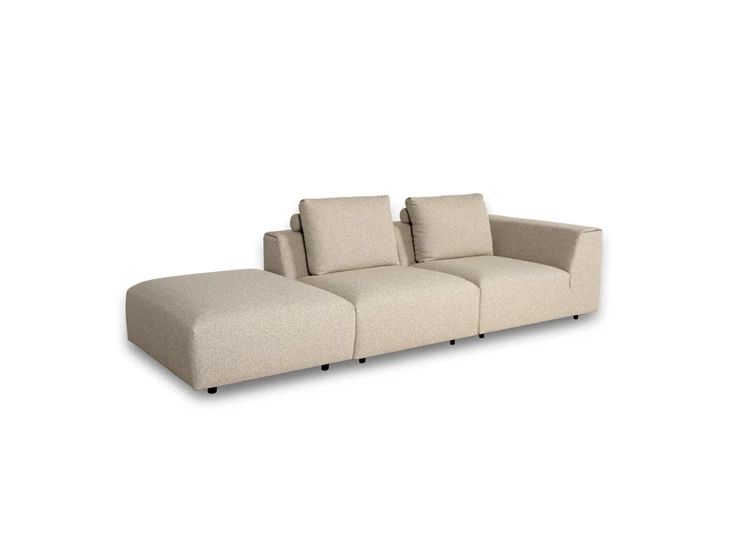 Otis Moome bank canape zetel stof schuin aanzicht inclusief extra rugkussens