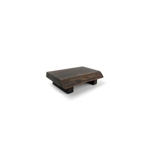 Serveerplank op voet 28X18Xh7,5cm- hout- zwart- chop- 805669