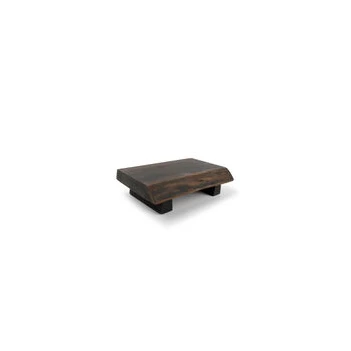 Serveerplank op voet 28X18Xh7,5cm- hout- zwart- chop- 805669