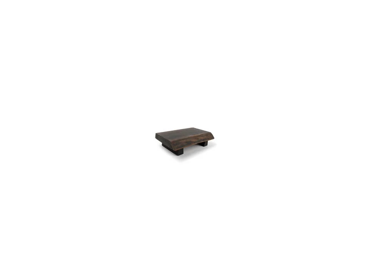 Serveerplank op voet 28X18Xh7,5cm- hout- zwart- chop- 805669