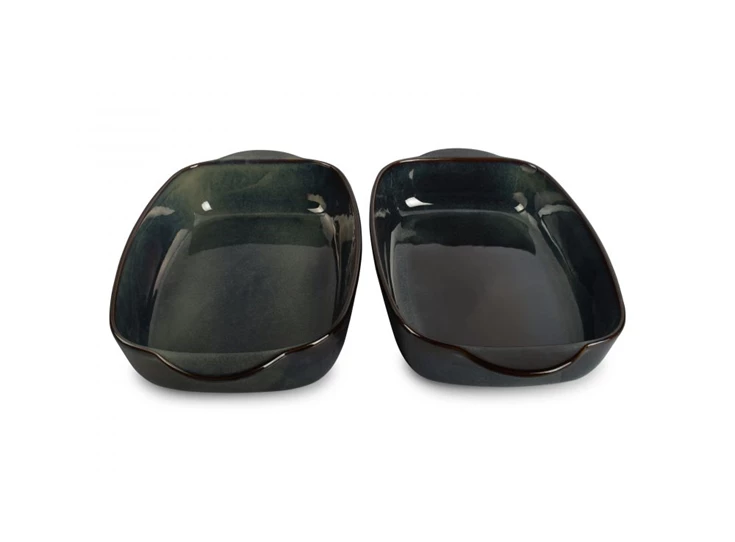 Ovenschaal 39/33X25,5Xh8,5cm groen/blauw Meridian verschil 850619 Salt en Pepper