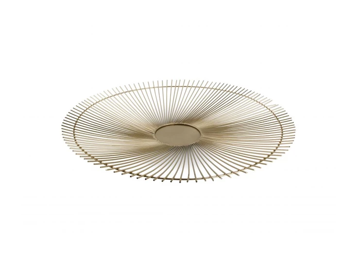 Draadmand 53Xh5cm- goud- Twisted- Iris- bovenaanzicht