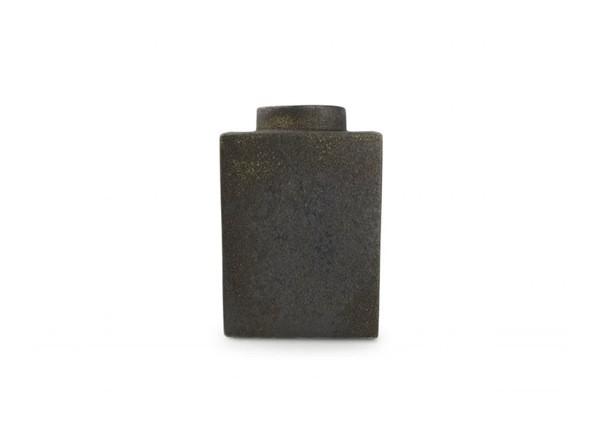 Vaas 18,5Xh28cm- antraciet- Cube- 820232