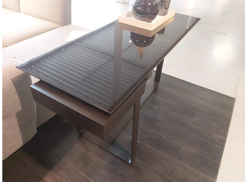 Zijkant Console Omega Glossy Coffee E007MMW Natuzzi Italia