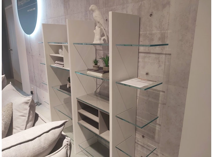 Zijkant Boekenrek Proxima White Natuzzi Italia