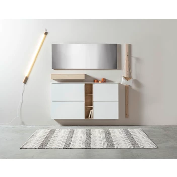 Schoenenkast Tando opstelling 37 wit hout Contur Sudbrock