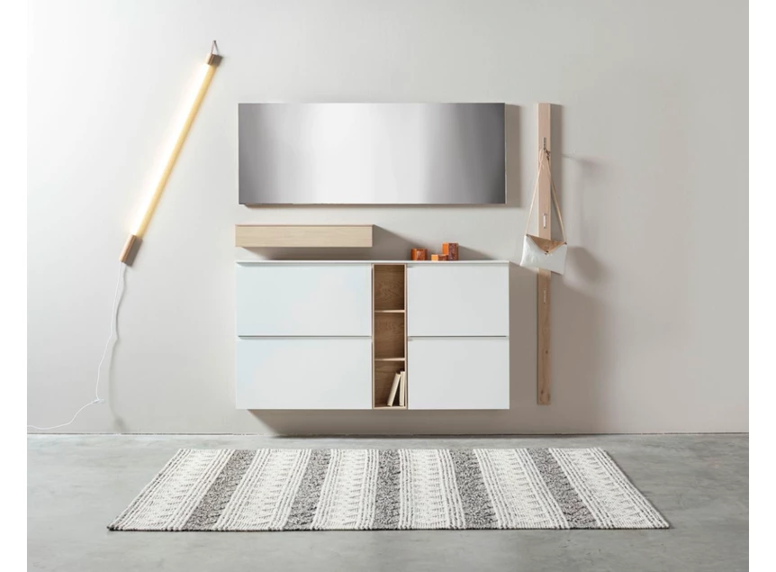 Schoenenkast Tando opstelling 37 wit hout Contur Sudbrock