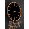 Wandklok rond- hout/glas- bruin/zwart-(80X5X80CM)- sfeerbeeld