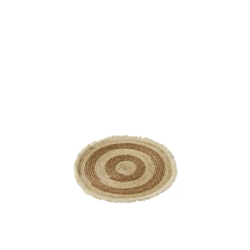 Placemat- mais- schil/katoen- beige/bruin- (44X44X1cm)- 1552