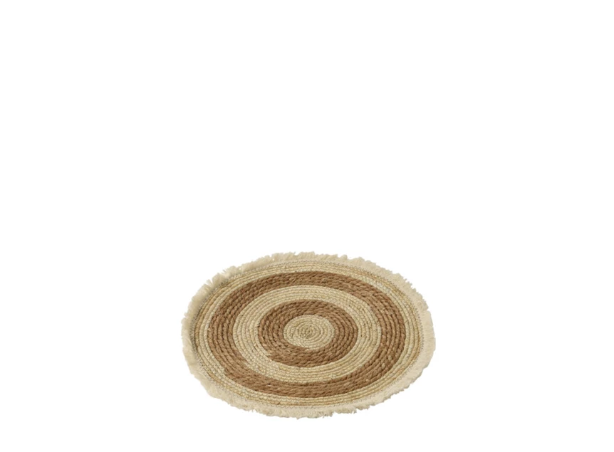 Placemat- mais- schil/katoen- beige/bruin- (44X44X1cm)- 1552