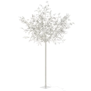 Boom blad- gli+led- metaal- zilver- extra large- (140X140X250cm)- 6639