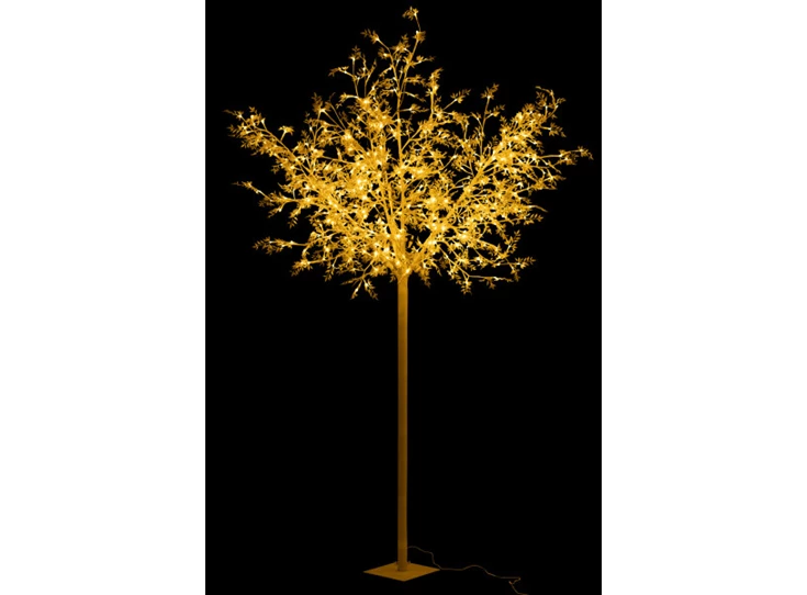 Boom blad- gli+led- metaal- zilver- extra large- (140X140X250cm)- sfeerzicht