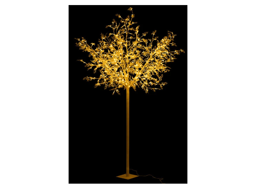 Boom blad- gli+led- metaal- zilver- extra large- (140X140X250cm)- sfeerzicht