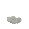 Spiegel- 6ronden- metaal- zilver- (57X5X32,5cm)- 5565