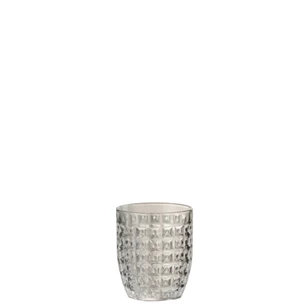 Drinkglas motief- transparant- glas- (8,5X8,5X10cm)- 3684