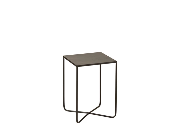 Bijzettafel- kruis frame- metaal- zwart- 5072
