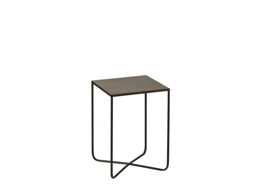 Bijzettafel- kruis frame- metaal- zwart- 5072