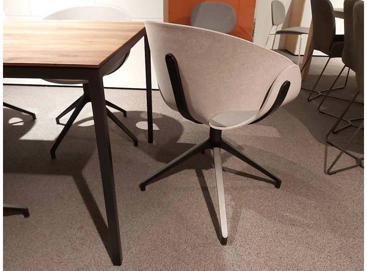 Achterkant Armstoel Fl@t 923.81 Stof Nordic Grey Tonon