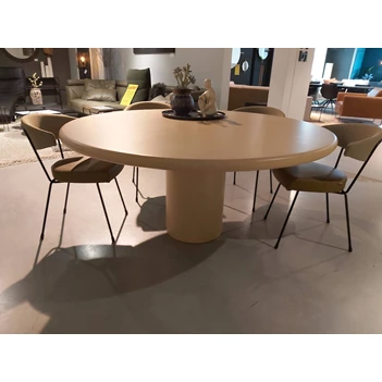 Tafel Callisto Round Mortex 30 Licht Abrico Liz Tables