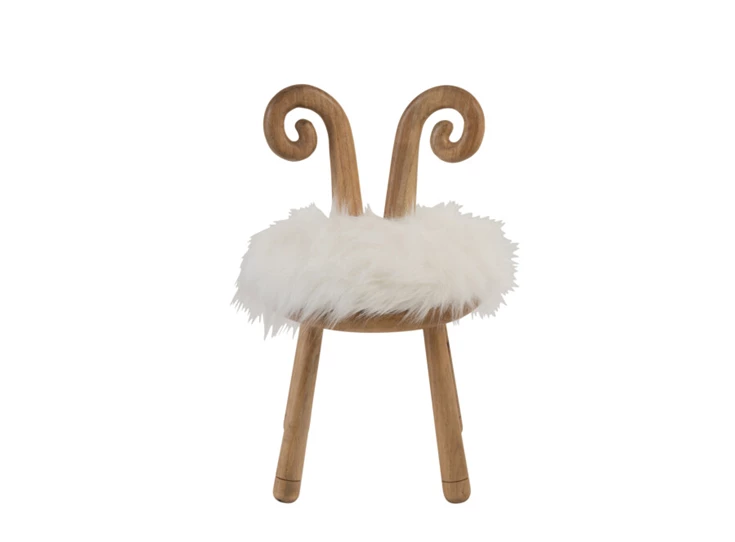 Stoel oor schaap- hout- naturel- 96132