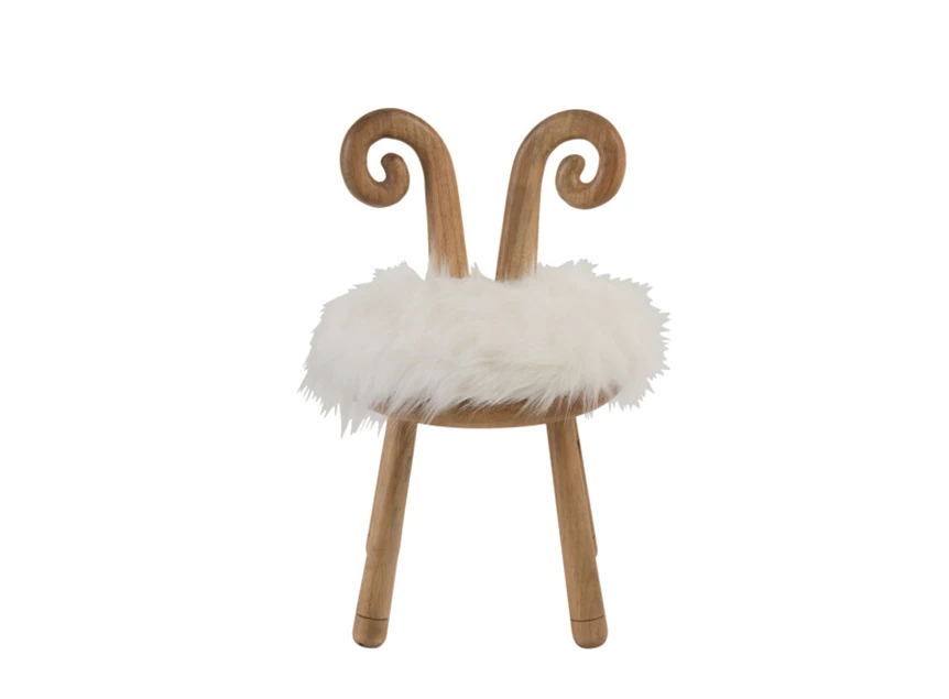 Stoel oor schaap- hout- naturel- 96132