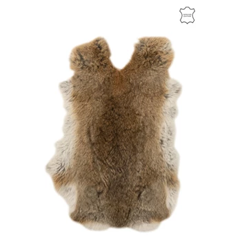 Konijnenvacht- grijs/bruin- 18704