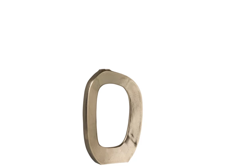 Vaas ovaal open- aluminium- goud- smal- 96707