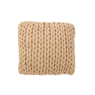 Kussen gebreid- acryl- creme- 7255