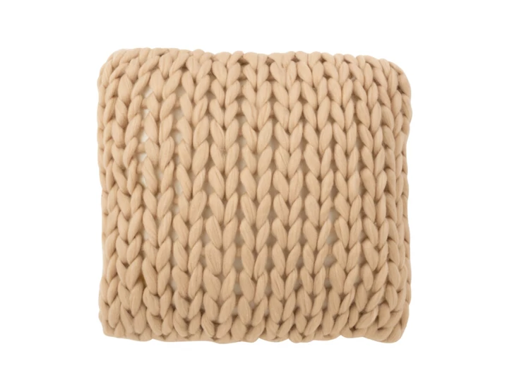 Kussen gebreid- acryl- creme- 7255