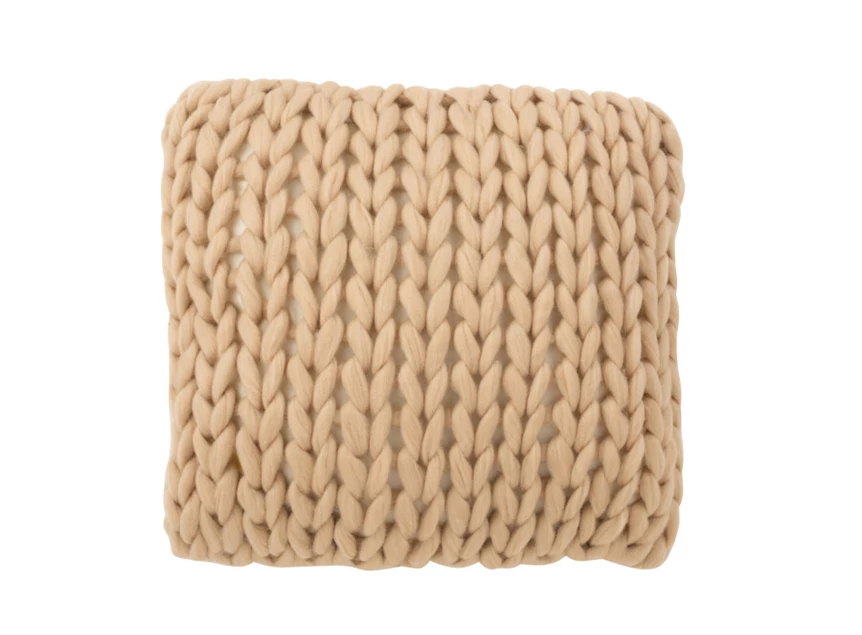 Kussen gebreid- acryl- creme- 7255