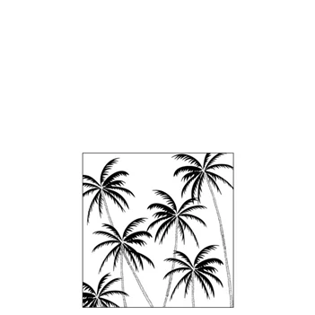 Pak 20 vervetten palmbomen- papier- zwart- smal- 20450
