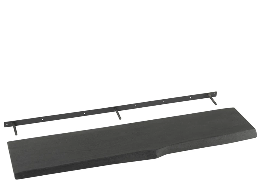 Muurplank Gerard- acaciahout- zwart- large- 23911
