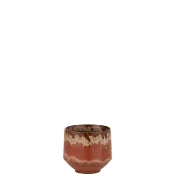 Bloempot Aline- keramiek- rood- extra- smal- 23102