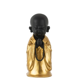 Monnik ketting- polyres- zwart/goud(13x13x32.5cm)- 26926