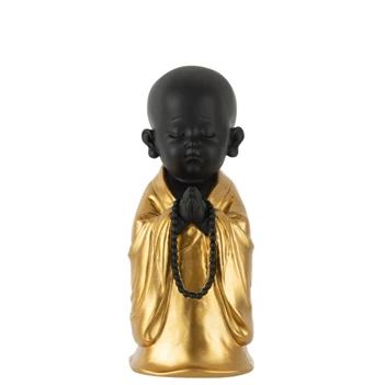 Monnik ketting- polyres- zwart/goud(13x13x32.5cm)- 26926