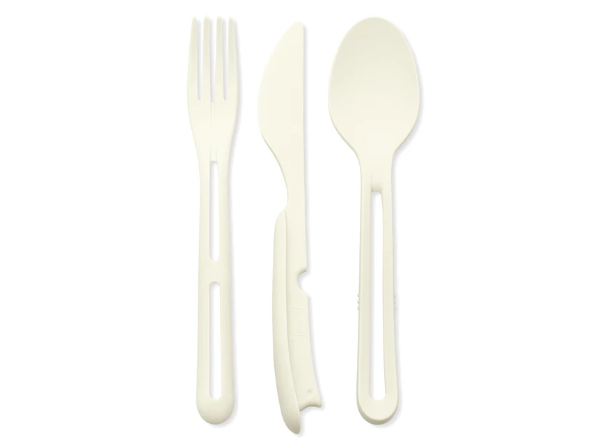 4003525 klikk bestekset 3-delig Koziol cotton white