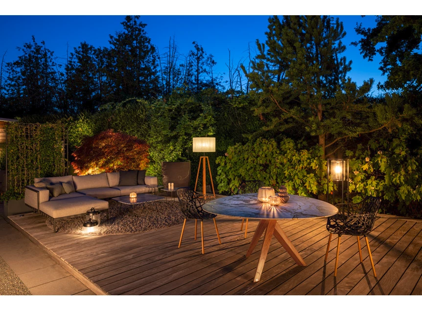 Tuintafel Trilope Outdoor natuursteen Dreaming Green Draenert