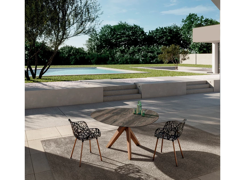 Tuintafel Trilope Outdoor natuursteen Elegant Brown Draenert