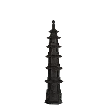 Oosterse tempel- poly- zwart- medium- 11707