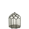 Terrarium- glas/metaal- zwart- medium- 28982