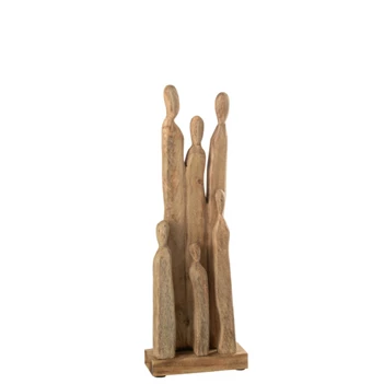 Groep figuren- hout- naturel- 31089