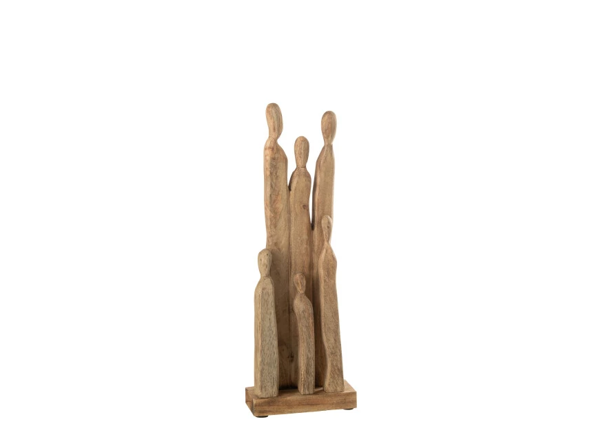 Groep figuren- hout- naturel- 31089