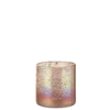 Windlicht- glas- roze mix- medium- 32174