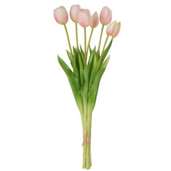 Boeket tulpen- 7stuks- plastiek- licht roze- large- 32905