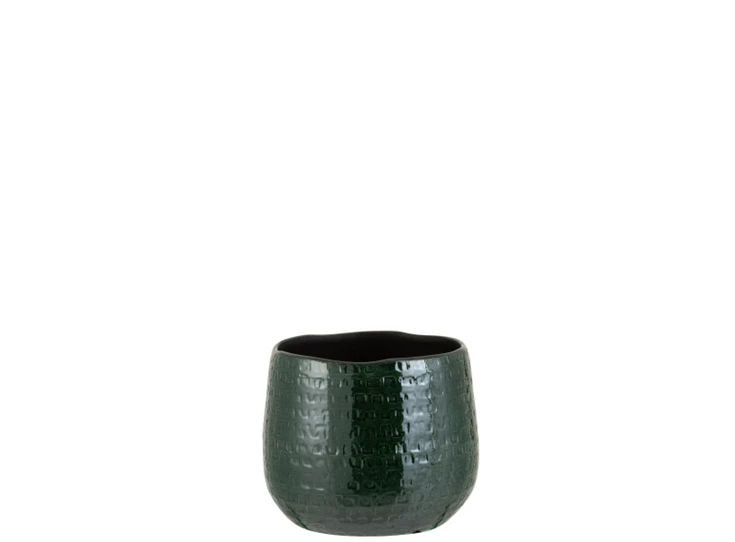 Bloempot patroon- keramiek- groen- medium- 3316