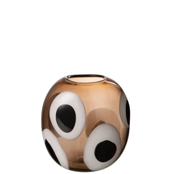 Vaas Izzy- glas- wit/bruin- smal- 32039