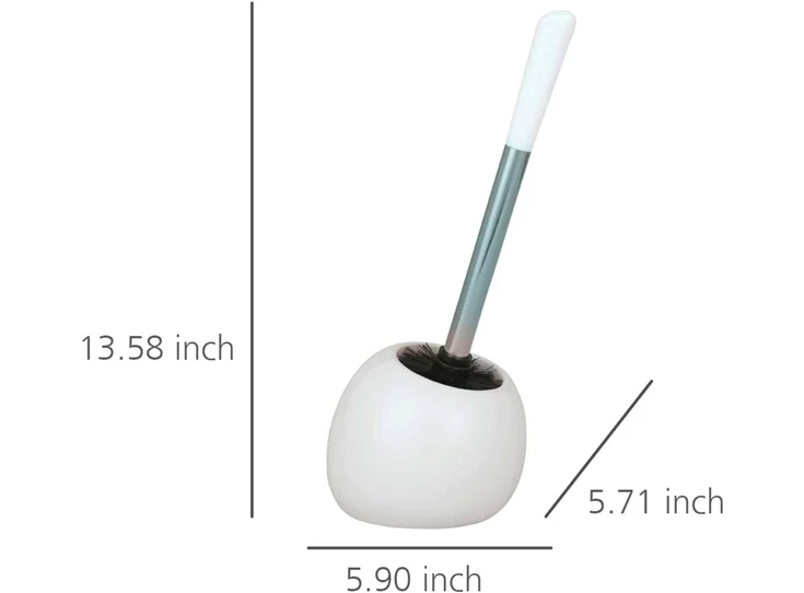 Toiletborstel Polaris- keramiek- wit- afmetingen