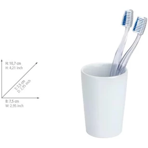 Badkamerbeker Coni- wit- afmetingen