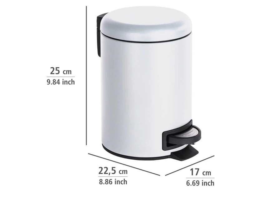 Pedaalemmer Leman wit 3L - 22142800 afmetingen